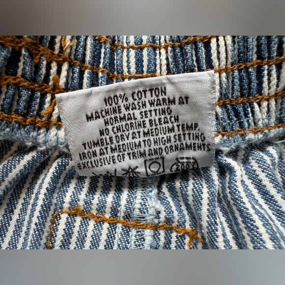 Vintage Please Mum Denim Pinstripe Jeans Cotton Extra Comfort Bossnova Tag - Picture 12 of 12